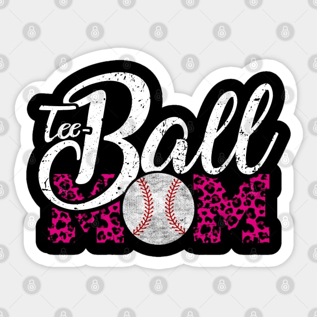 Teeball Mom Leopard Funny Baseball for Mother's Day 2021 Sticker by Charaf Eddine